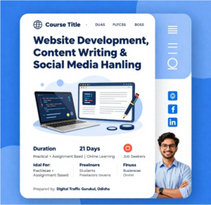 Website Development and Content Writing & Social Media Handling