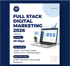 🚀 Full-Stack Digital Marketing 2026 45 Days • 120+ Practical Lessons • Certificate • Lifetime Access • WhatsApp Support